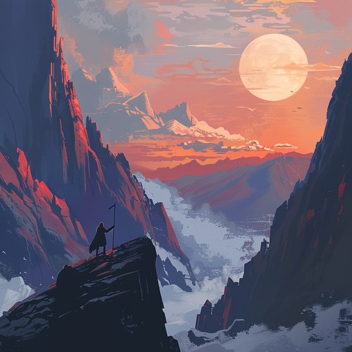 Immerse in a majestic soundscape of towering mountains and sweeping valleys, evoking battles and triumphs. Powerful orchestral swells and dynamic shifts guide listeners through emotional peaks and valleys.