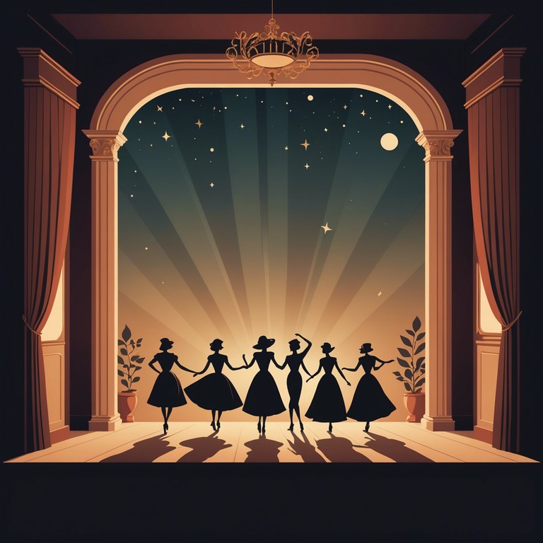 The track features a deeply haunting melody invoking images of an old, dimly lit cabaret where ghostly performers re enact their timeless acts. Through the use of accordion and subtle backgrounds, the piece creates a sense of yearning and nostalgia mixed with an eerie undertone, perfect for setting a melancholic yet intriguing scene.