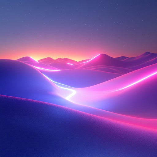 Imagine walking through a neon lit desert under a starry sky as synth melodies resonate, blending modern electronic sounds with ancient, mystical rhythms. This track encapsulates the allure of an endless horizon fused with futuristic undertones.