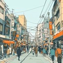 an energetic instrumental capturing tokyo's vibrant, colorful, and playful spirit.