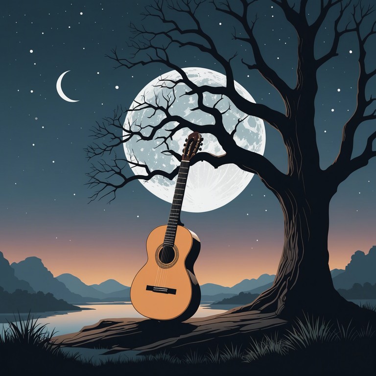 An evocative composition designed to convey deep narrative and forgotten tales, crafted to stir the soul and evoke sentiments of lost eras using a classical guitar. The composition plays out like a historic ballad told by a wandering minstrel, encapsulating moments of reflection and deep emotion.