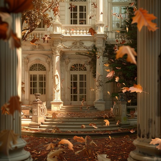 A melancholic baroque instrumental piece that uses a harpsichord to evoke the feelings of autumn's wistful beauty and nostalgic reflections. Subtle strings and a delicate flute accompaniment enhance the somber elegance