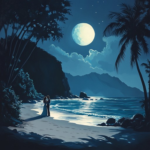 Moonlit tango bliss infuses sultry latin rhythms with enchanting melodies to create a mesmerizing soundscape. This instrumental journey features the captivating sounds of the acoustic guitar alongside delicate percussion, evoking a romantic atmosphere on a moonlit beach, perfect for an intimate dance.