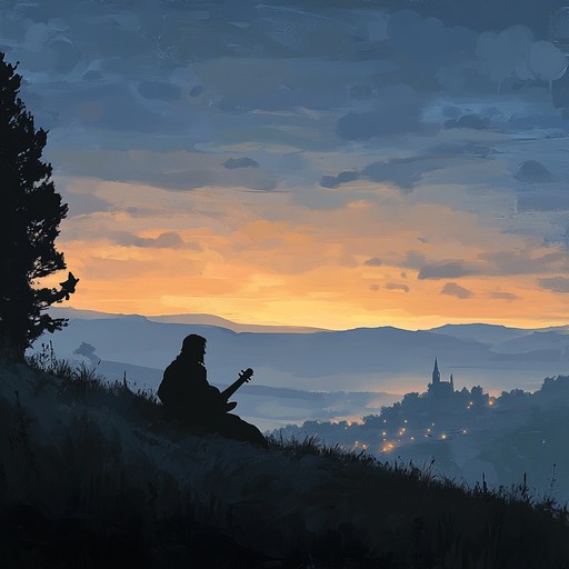 An enchanting troubadour piece featuring delicate lute melodies that capture the calming essence of a twilight scene in medieval times. Designed to evoke a sense of serenity and nostalgia, transporting listeners to a tranquil, bygone era.