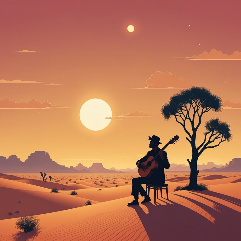 Imagine a musical journey through time, where the deep, resonant sounds of the oud capture the essence of the desert's ageless beauty. This piece blends traditional middle eastern rhythms with evocative melodies to transport listeners to a serene, ancient landscape, filled with the whispers of the past.