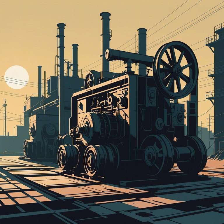 Imagine a sonic journey that starts in the quiet corners of a dimly lit factory and escalates into a full blown industrial revolution. The electric guitar punctuates the air with dark, complex melodies that mirror the eerie yet energizing atmosphere of rebirth and chaos.
