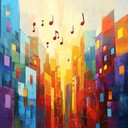 an upbeat instrumental capturing joyful vibes of city life