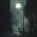 an eerie melody echoing through deserted, moonlit urban landscapes.