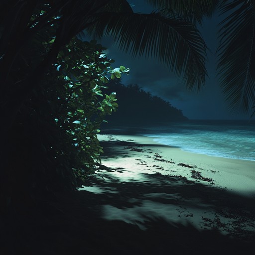 An instrumental piece combining soothing tropical instruments with ambient textures, creating a mystical atmosphere that transports listeners to hidden beaches under moonlit skies.