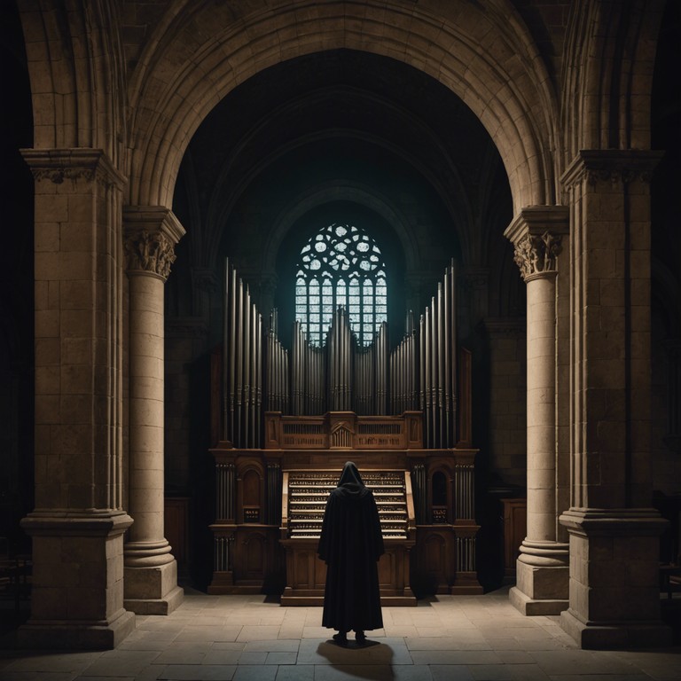 This track utilizes the eerie and resonant sounds of the church organ, creating a haunting atmosphere that resembles wandering through forgotten crypts where whispers and the history of the past linger powerfully. This piece builds from a subdued, mysterious beginning to a powerful, full bodied climax, echoing the depth and dramatic tales of forgotten realms.