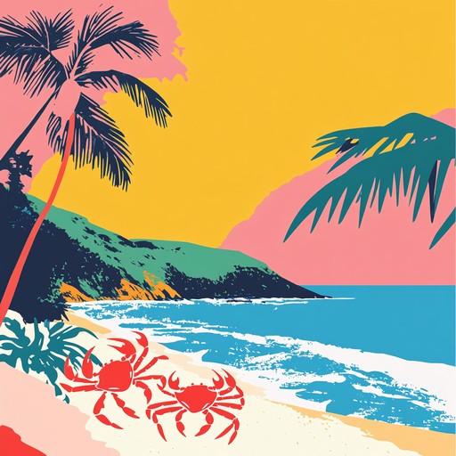 A lively instrumental calypso piece that captures the spirit of whimsical crabs dancing on a sun soaked tropical beach, with upbeat rhythms and cheerful melodies that make listeners feel the joy and playfulness of a seaside celebration.