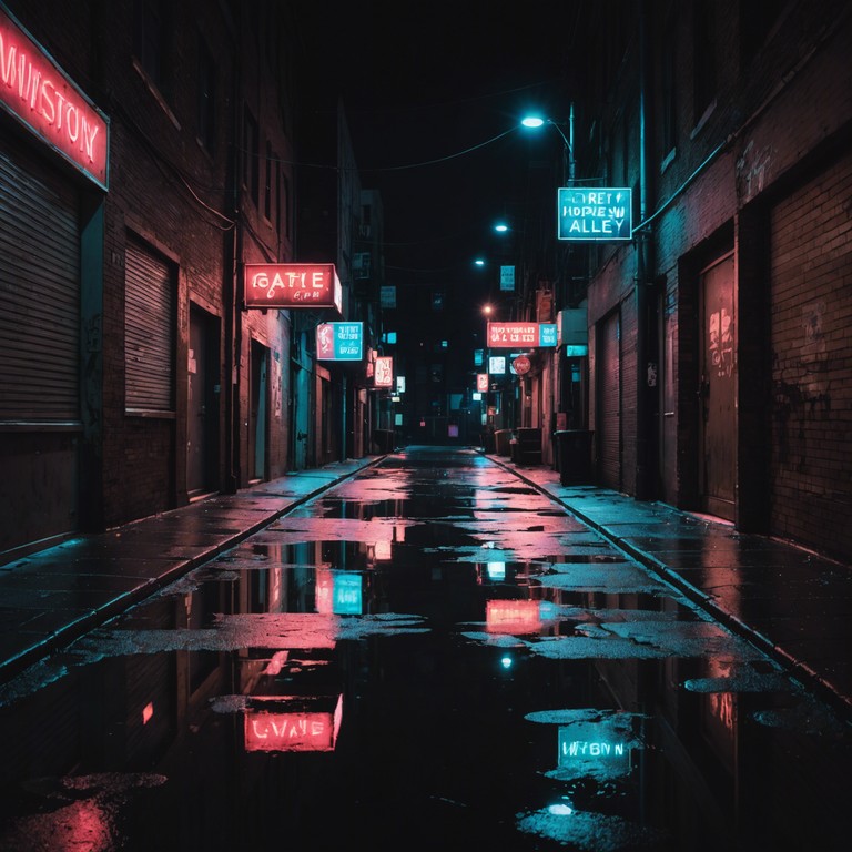 As if navigating through a foggy urban landscape, this alternative version takes a slightly darker turn, with eerie echoes and deeper synthetic bass tones setting a chilling vibe under the flickering neon lights.