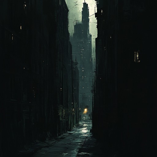 An instrumental piece that captures the haunting ambience of a desolate cityscape after midnight, blending industrial sounds with melancholic melodies.