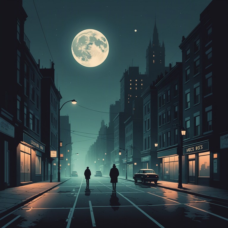 This track evokes the imagery of deserted urban landscapes at night, characterized by haunting synthesizer sounds and sparse rhythmic elements that create an atmosphere of mystery and suspense. The music moves slowly, allowing every eerie note to resonate deeply, as if echoing through empty city alleyways.