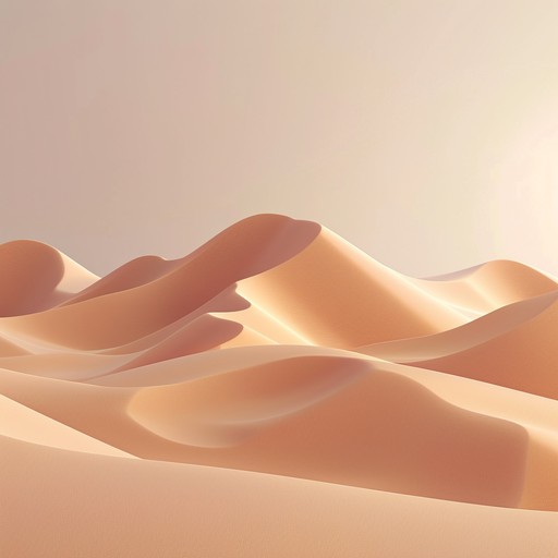 A lone oud plays a haunting middle eastern melody, evoking the vast expanse of the sahara desert. Swirling sand and shimmering heat create an otherworldly atmosphere as the hypnotic rhythm transports the listener on a journey across the barren landscape.