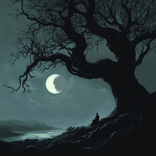 This composition evokes the solitude and mystery of dark myths, bringing to life the echoes of lonely souls under a surreal moonlight. The haunting piano weaves through the stillness, creating an atmosphere filled with ancient echoes and a sense of otherworldly contemplation.