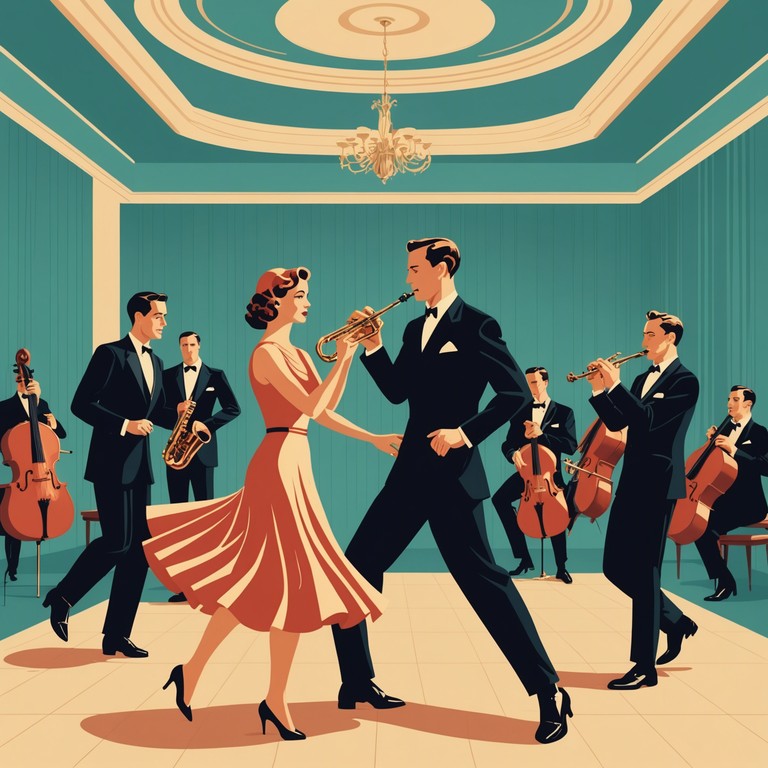 Imagine a synthesis of classic swing with the energetic beats of today’s music technology, creating a melody that resonates with listeners across all ages, transporting them to a lively dance hall of the past with all the modern sound enhancements.