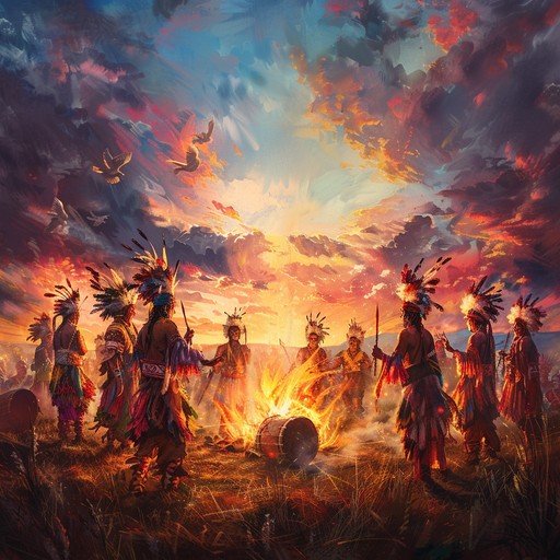 Experience an exhilarating blend of bold tribal drums, syncopated rhythms, and melodic motifs that carry the essence of ancient tribal ceremonies. This high energy instrumental track merges traditional world ethnic elements with a modern twist, creating a dynamic and powerful soundscape that draws listeners into an epic dance ritual.