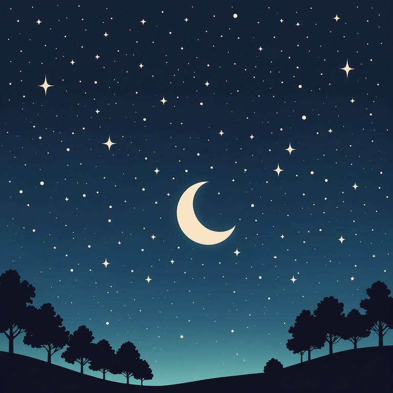 This dreamy stardust lullaby invokes a serene night sky with soft, twinkling melodies that promise to lull children peacefully into dreams. Perfect for bedtime or quiet play, this track uses a blend of smooth synthesizer sounds to create a warm, comforting atmosphere that gently settles the listener. The ethereal tones and delicate composition mimic the enchanting quietude of a starlit evening.