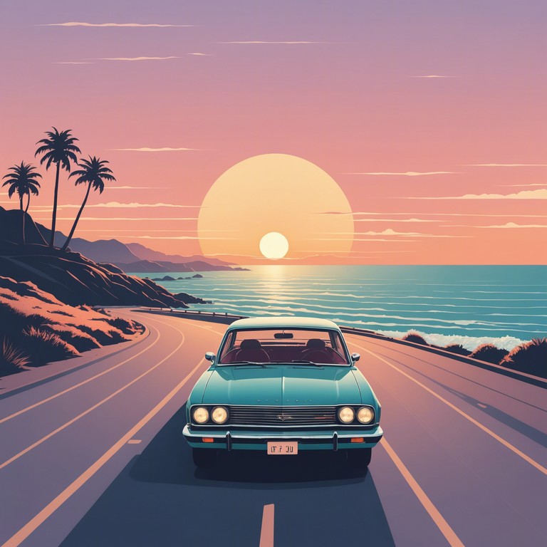 An instrumental composition that channels the laid back vibes of a retro sunset drive set to a sound bed of warm analog synths and subtle rhythmic patterns, creating an atmospheric soundscape perfect for unwinding or creative inspiration.