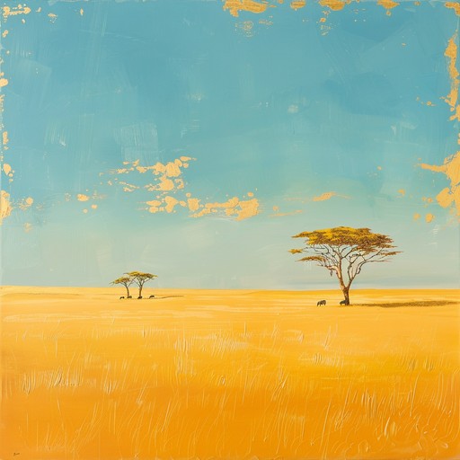 Step into the african serengeti with this vibrant instrumental piece. The track begins with an uplifting kalimba melody, layered with traditional drum rhythms and serene flute harmonies. The dynamic shifts create an engaging journey, from energetic dance vibes to tranquil moments, capturing the essence of dawn to dusk on the serengeti. Let the spirited and hopeful beats enhance your inspiration, connecting you with the majestic beauty of nature's wonders.