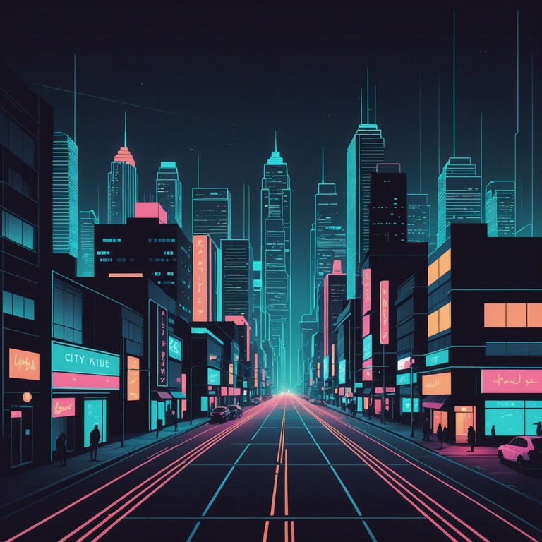 This track embodies the essence of new jack swing modernized with atmospheric elements, featuring a mellow bass line, intricate beat work, and ethereal synthesizer overlays that paint an auditory picture of a vibrant city at night. The song is intended to evoke feelings of nostalgia and cosmopolitan excitement as if one is wandering through neon lit streets filled with the soft buzz of energetic yet laid back nightlife.