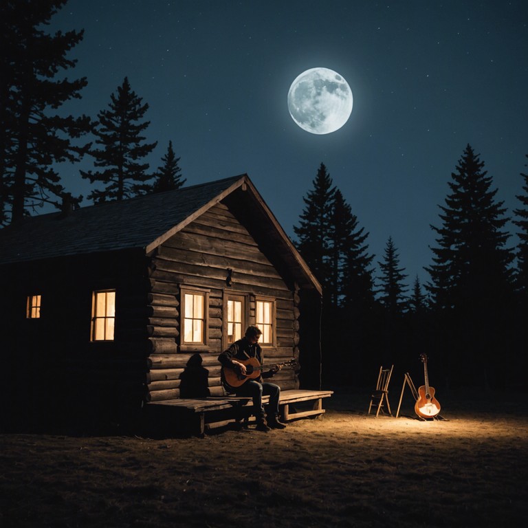 A banjo plays somber tunes that reflect upon the unseen tales etched into the heart of the appalachians, portraying the dense emotions tied to the rugged terrain and cultural history.