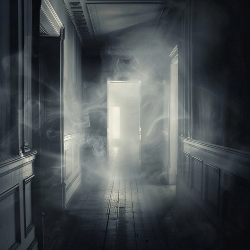 Echoes murmur through a haunted hallway, creating an eerie auditory experience. The dissonant harmonies and chilling crescendos envelop the listener in a sinister and suspenseful atmosphere.