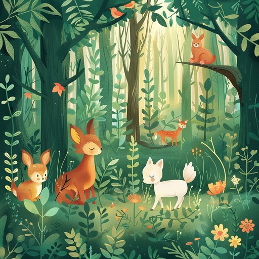 Join a musical journey through a magical woodland filled with whimsical creatures and playful adventures. This piece captures the fantasy and fun of a child’s imagination. Light hearted melodies and soft tunes mimic the sounds of rustling leaves, babbling brooks, and merry animal friends, taking listeners into a world of wonder and enchantment.