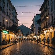 blissful bossa nova melody with vibrant city sounds