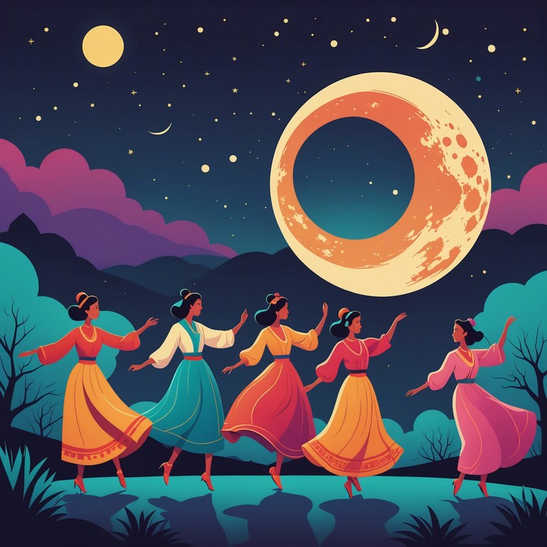 A fusion of traditional ethnic instruments with contemporary dynamic beats creating an energetic soundscape perfect for energizing any environment. Pulse racing tempos and vibrant rhythms embody the joy of an enchanted, moonlit festival.