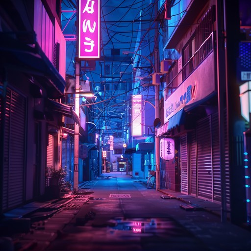 Wander through an unsettling urban landscape with haunting synth and j pop melodies. The neon lights flicker as dark shadows move in the periphery, creating a feeling of constant unease