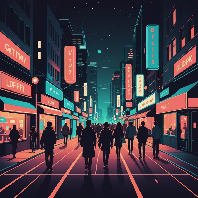 This track encapsulates the essence of urban life at night through a seamless blend of catchy beats and street sounds, creating a vivid soundscape of the city's pulsating heart. The composition focuses on the electric piano to deliver smooth yet dynamic jingles that reflect the vibrant urban atmosphere.