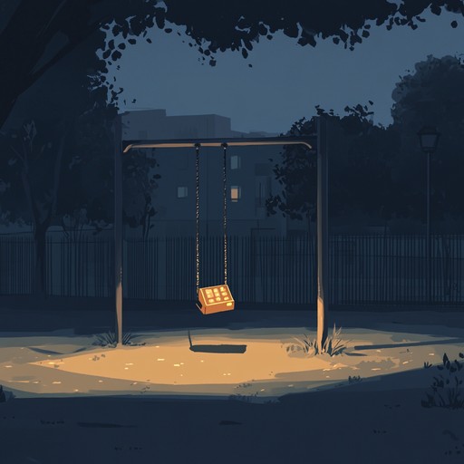 Imagine a playground at midnight where shadows twinkle and swings move with the wind. The music combines a playful innocence with an undercurrent of mystery and subtle suspense, perfect for a children's mystery or adventure film.