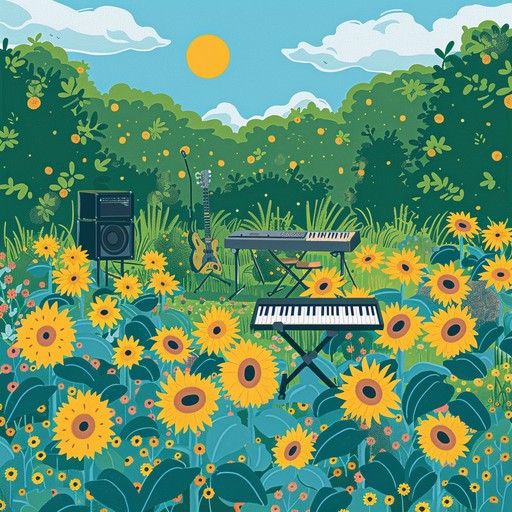 An upbeat indie instrumental that captures the essence of a joyful summer garden party, filled with sunshine, laughter, and good times. The jangly guitar riffs and energetic percussion transport listeners to a sun drenched landscape, making them feel as if they're surrounded by friends, enjoying a carefree and festive day. Perfect for bringing cheer and warmth to any occasion.