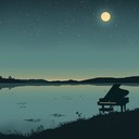 melancholic piano echoes in moonlit night solitude.