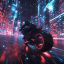 an electrifying cyberpunk instrumental racing through digital landscapes.