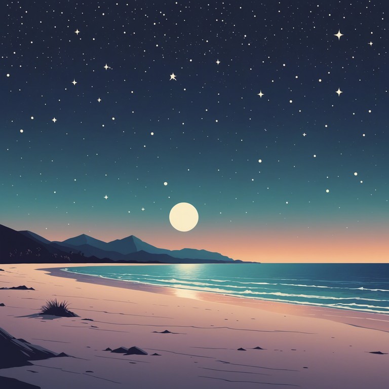 An instrumental piece that mimics the soothing ambience of a tropical night, with thoughtful melodies that invite the listener on a reflective journey under starlit skies. Subtle rhythms suggest the soft lapping of waves on a sandy beach.