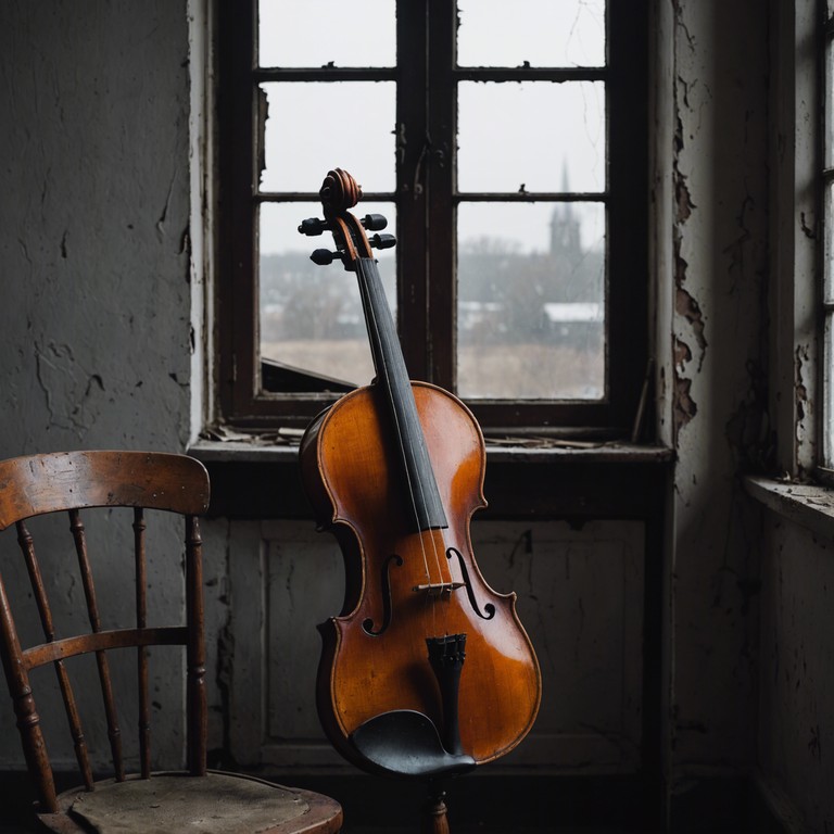 A minimalist violin explores themes of loss and memory, with each note resonating the profound depth of human emotions and the inevitable passage of time. The track gradually builds in emotional intensity, only to leave the listener in a quiet, reflective state, as contemplative as it is sorrowful.