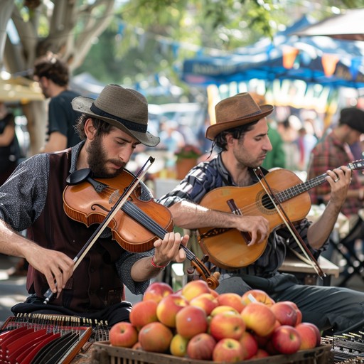 A dynamic instrumental piece merging traditional klezmer melodies with modern day soundscapes, celebrating strength and happiness. Prominent clarinet lines intertwine with rhythmic percussion to create an empowering anthem.