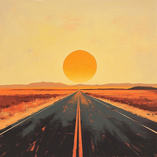 Imagine driving down a vast, open desert highway as the sun sets, casting long shadows and painting the sky with hues of orange and red. This track captures the essence of a peaceful road trip with its soothing melodies and gentle rhythms, providing a perfect backdrop for reflection and tranquility.