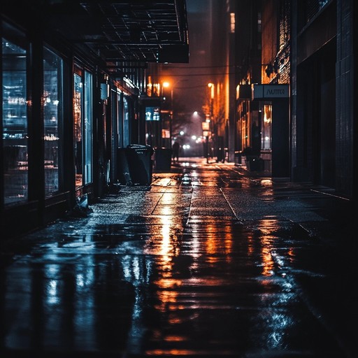 The instrumental hip hop track features ominous, heavy beats and haunting melodies that evoke the feeling of walking alone through abandoned city streets at night. Layered atmospheric sounds blend with deep bass lines to create a sense of suspense and anticipation, drawing the listener into a shadowy world.