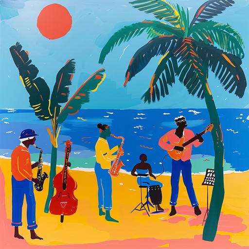 An energetic instrumental track blending funky basslines and rock riffs, evoking the carefree joy of a sunny day at the beach. The electric guitar drives the melody, supported by rhythmic bass and lively drums, creating an infectious groove that's impossible not to dance to.