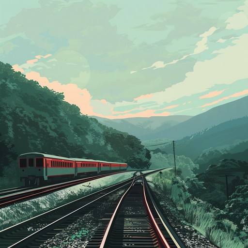 The gentle chugging of a steam train echoes through the misty appalachian mountains as the first light of dawn breaks over the horizon. The haunting melody of a lone fiddle intertwines with the rhythmic strumming of a banjo, painting a vivid picture of a simpler time. The music ebbs and flows like the winding tracks, taking the listener on a journey through the heart of rural america.