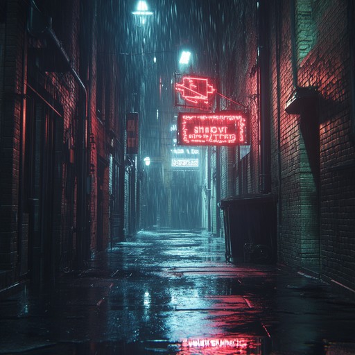 Explore a moody, nostalgic world with rich synthesizers, capturing the essence of dark 80s nights with a reflective and somber atmosphere.