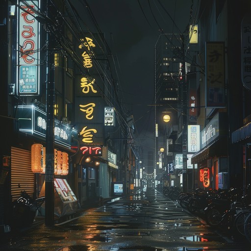 This track features haunting japanese instruments interwoven with dark electronic elements, creating a soundtrack that inspires suspense and mystery. Ideal for ominous anime scenes unfolding in tokyo's shadowy alleys, it captures the tension of an impending showdown.