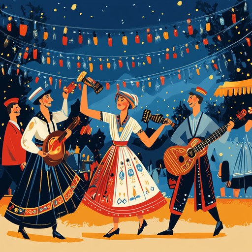 A lively instrumental chalga song that captures the festive spirit of balkan celebrations, featuring upbeat rhythms, traditional melodies, and vibrant dance beats.