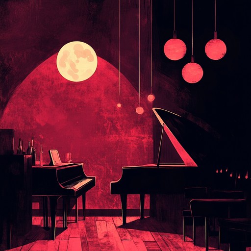 This instrumental track features a soft, dreamy piano melody evoking scenes from a moonlit cabaret, creating a gentle, romantic atmosphere. The soothing chords encompass listeners in a warm embrace, perfect for a relaxed, late night setting filled with nostalgia and charm.