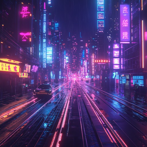 Immerse yourself in the electric pulse of a retro futuristic city, where energetic synths and driving rhythms lead you through neon lit adventures.