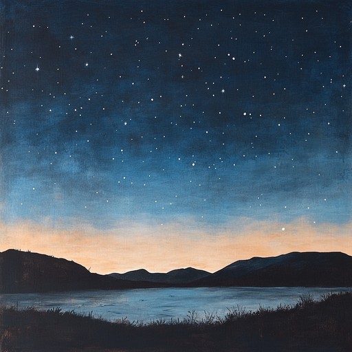 A soothing and reflective piece on the electric piano, capturing the essence of a tranquil night under a starlit sky. This composition gently meanders, embodying peace and the quiet moments of night where one feels the infinity of the universe.